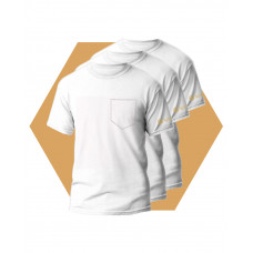 Tricou Bărbătesc Pure White Wantee Alb 3-Pack