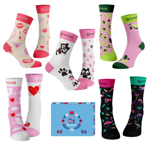 Șosete Clubul Femeilor Wantee 5-pack cutie cadou