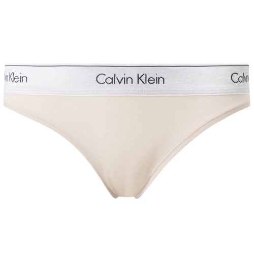 Chiloți de Damă Calvin Klein MC Metallic-Bikini Bej