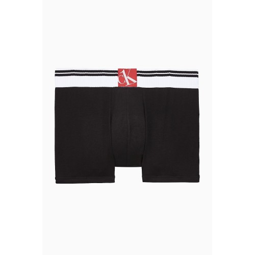 Boxeri pentru bărbați Calvin Klein CK ONE Logo Roșu Negru Boxeri pentru bărbați Calvin Klein CK ONE Logo Roșu Negru