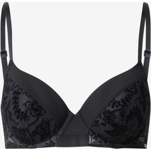 Sutien damă Calvin Klein BLACK WILDFLOWER-LL DEMI SPACER Negru