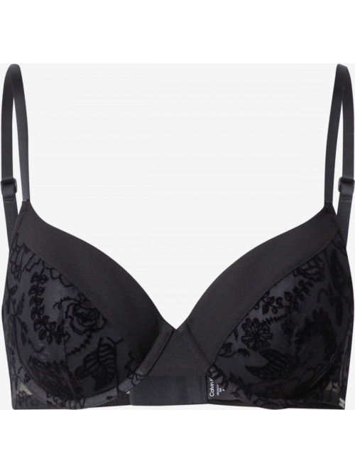Sutien damă Calvin Klein BLACK WILDFLOWER-LL DEMI SPACER Negru