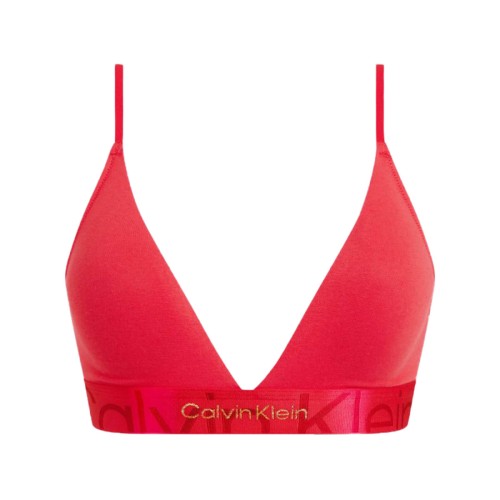 Sutien damă Calvin Klein Monolight CTN Holiday-LGHT Lined Triangle Roșu
