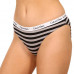 Chiloți bikini pentru femei Calvin Klein Carousel roz închis, gri, în dungi set de 3