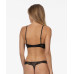 Tanga pentru Femei Calvin Klein Black Linear Lace-Thong Negru