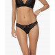 Tanga pentru Femei Calvin Klein Black Linear Lace-...