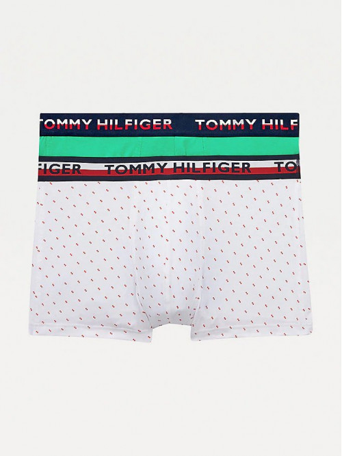 Boxeri Bărbătești Tommy Hilfiger Color Printed Alb, Verde 2-Pack