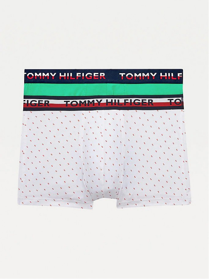 Boxeri Bărbătești Tommy Hilfiger Color Printed Alb, Verde 2-Pack