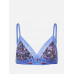Sutien Damă Tommy Hilfiger Original Dantelă-Triunghi fără Căptușeală Imprimat Albastru