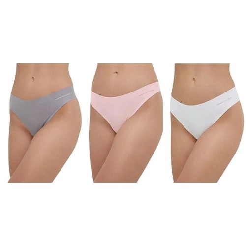 Chiloți brazilieni fără cusături Tommy Hilfiger pentru femei, set de 3 – Roz, Gri, Alb Chiloți brazilieni fără cusături Tommy Hilfiger pentru femei, set de 3 – Roz, Gri, Alb