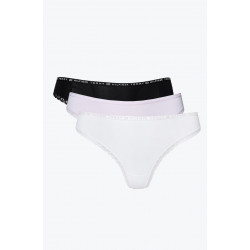 Tanga din Dantelă pentru Femei Tommy Hilfiger Roz Deschis, Negru, Bej 3-Pack