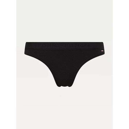 Tanga Damă Tommy Hilfiger SEACELL-Tonal Logo Waistband Negre
