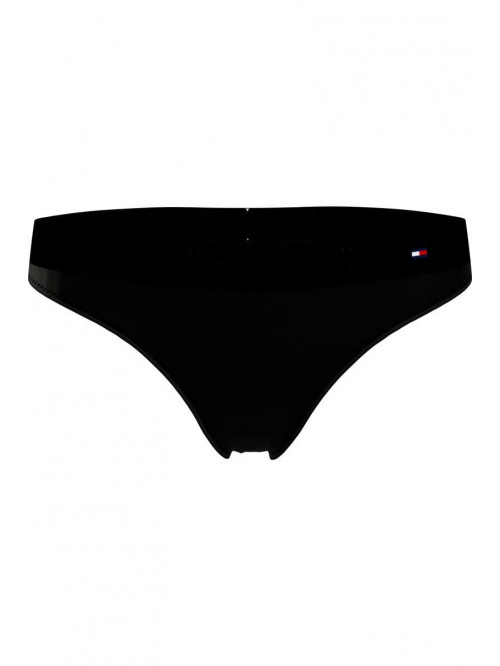 Tanga pentru femei Tommy Hilfiger Tonal Logo negru