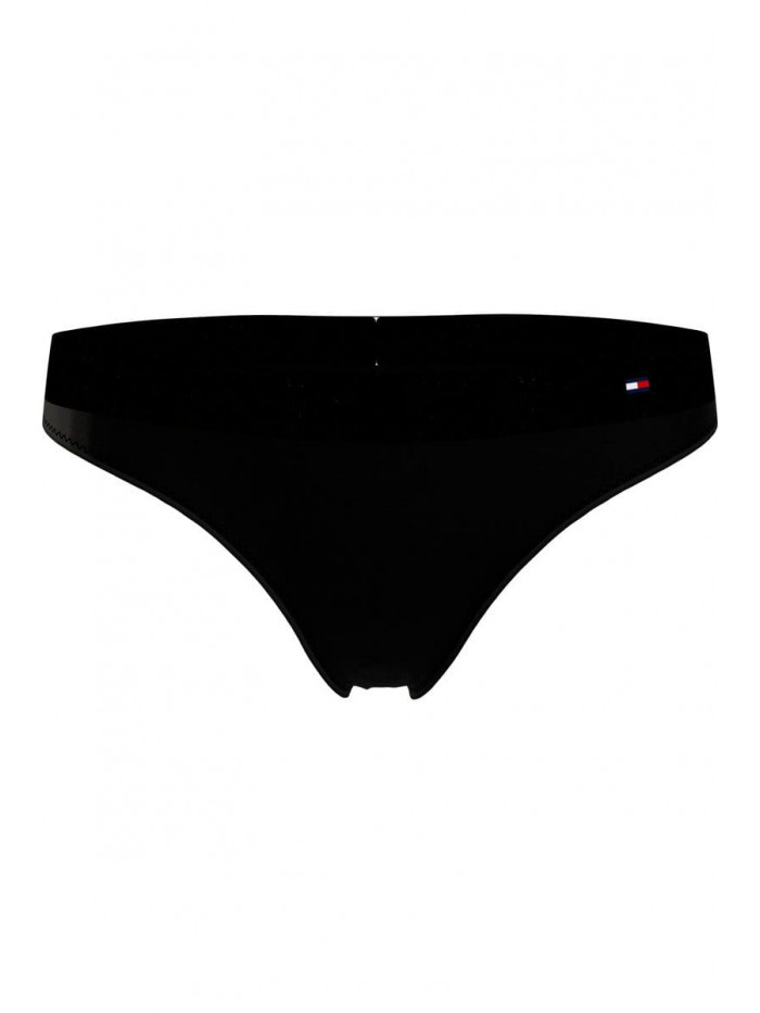 Tanga pentru femei Tommy Hilfiger Tonal Logo negru
