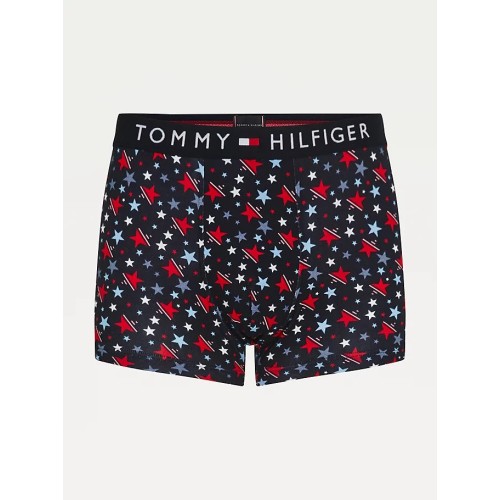 Boxeri pentru bărbați Tommy Original CTN Trunk Print Negri / Cu model