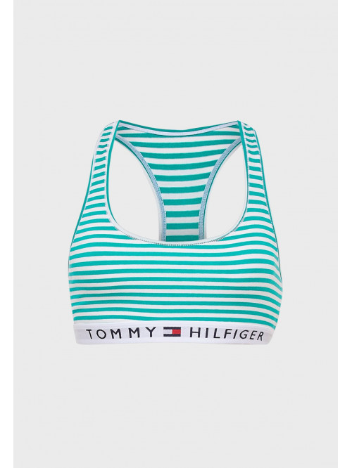 Sutien Damă Tommy Hilfiger Logo Band Racerback În Dungi