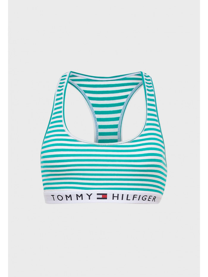 Sutien Damă Tommy Hilfiger Logo Band Racerback În Dungi