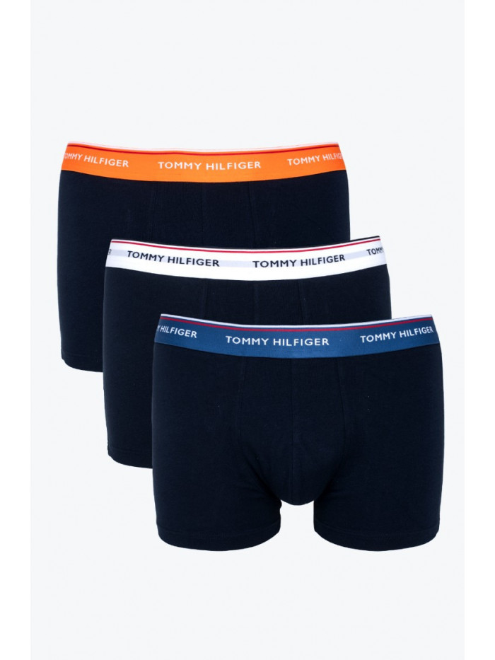 Boxeri Bărbați Tommy Hilfiger Premium Essentials Albastru Închis cu Bandă Colorată 3-Pack