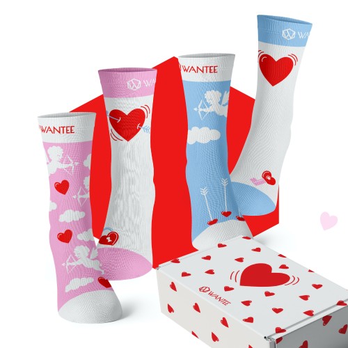 Cadou de Valentine’s Day – Șosete îndrăgostite pentru cuplu Wantee