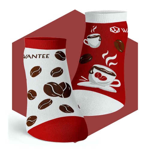 Șosete scurte Cafea Wantee