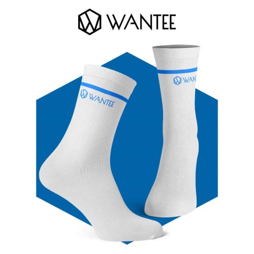 Șosete Basic White and Blue Wantee Șosete Basic White and Blue Wantee