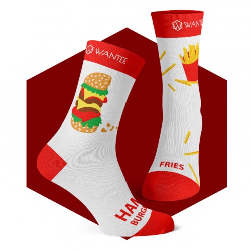 Șosete Hamburger și Cartofi Prăjiți Wantee