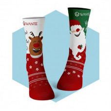 Șosete Moș Crăciun Vesel și Renul Fericit Want...