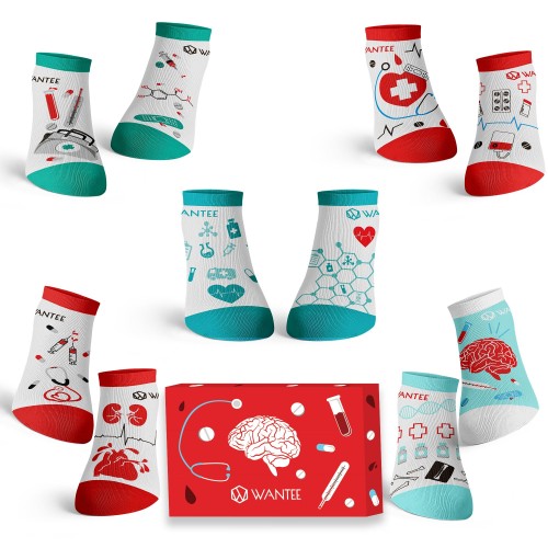 Șosete Tip Glezne Medical Wantee 5-pack Cutie Cadou