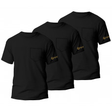 Tricou bărbătesc Pure Black Wantee negru 3-pack