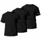 Tricou bărbătesc Pure Black Wantee negru 3-pack